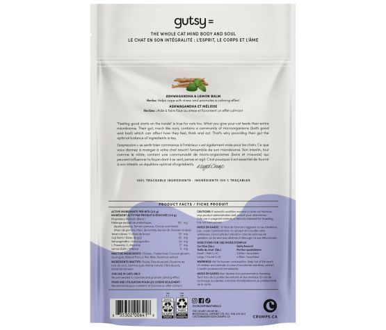 Crumps' -Naturals Gutsy, Gâteries Pour Chat, Bouchées Calmantes 90g