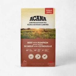 Acana- Nourriture Recette Boeuf&amp; Citrouille , ingrédients limités, format: 1.8kg