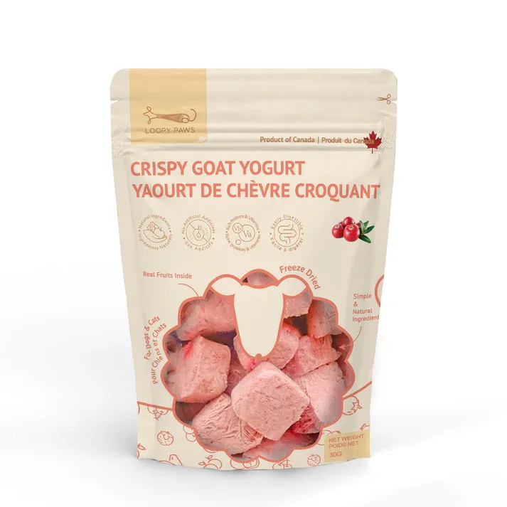 Loopy Paws - Yaourt de chèvre croquant - 30g, saveur: Canneberges