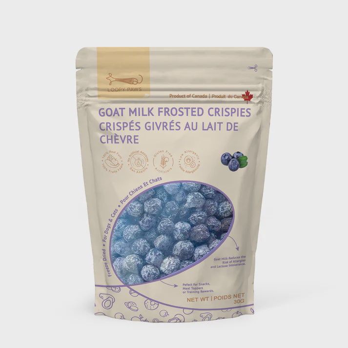 Loopy Paws - Bleuets givrés au lait de chèvre - 30g