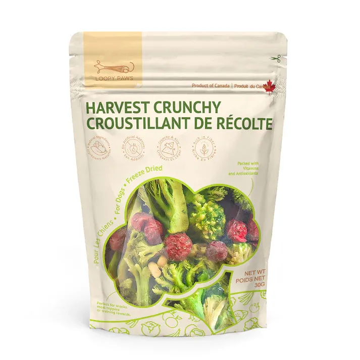 Loopy Paws - Harvest Crunchy - 30g, saveur: Brocoli, Maïs &amp; Canneberges