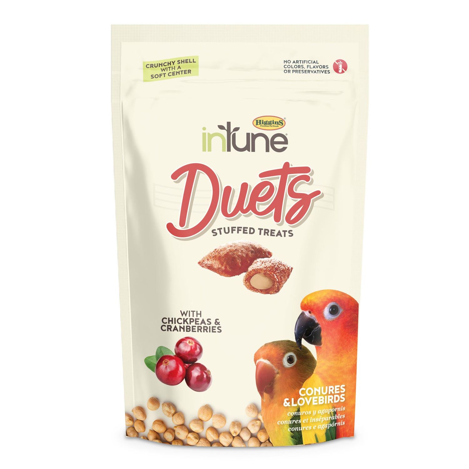 in Tune Duets - Gâteries fourrées pour Conure, saveur: Canneberge et Pois Chiche