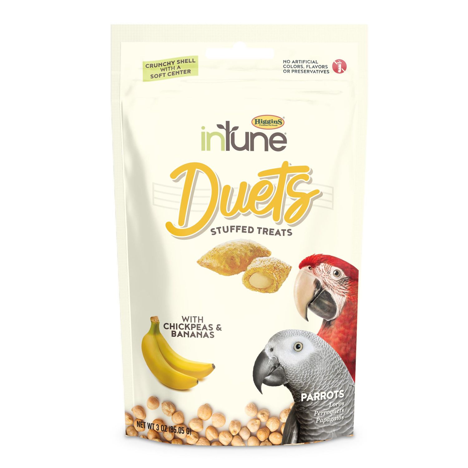 in Tune Duets - Gâteries fourrées pour Perroquet, Banane &amp; Pois Chiche