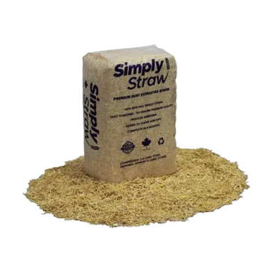 Simply Sraw - Paille coupée finement &amp; dépoussiérée - 2.8 pi cube