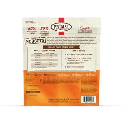 Primal - Nourriture Crue en forme de croquette, 3Lbs