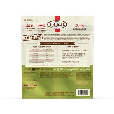 Primal - Nourriture Crue en forme de croquette, 3Lbs