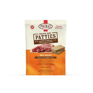 Primal - Nourriture Crue en forme de galette, ingrédients: Boeuf, poids: 6 lbs