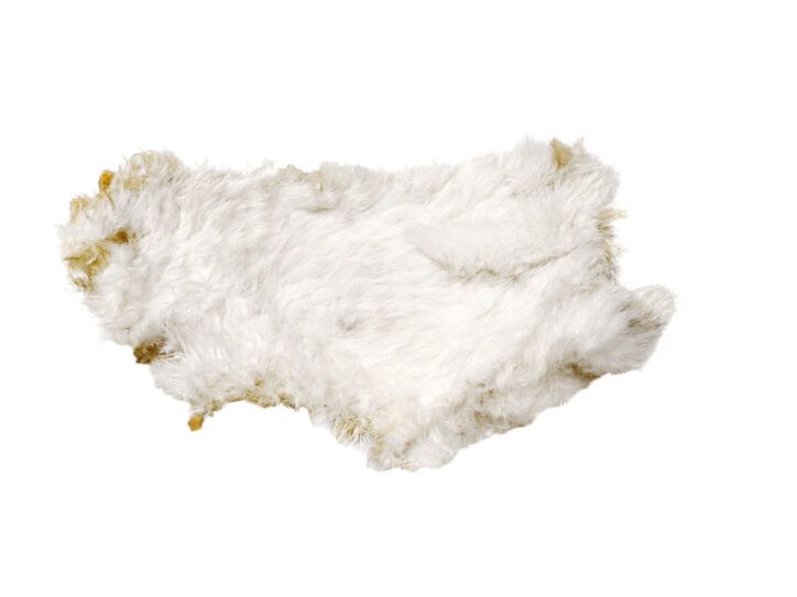 Paw Paw- Peau de lapin deshydratée avec poils, unitée