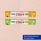 Inaba - Churu, Sac de 10 gâteries à léchers en tube, types: Poulet variété