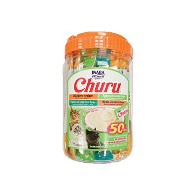 Inaba - Churu - Pot de 50 gâteries à léchers économique
