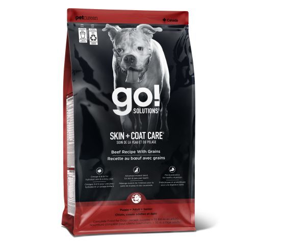 Go! -Peau + poils, pour chien formule boeuf, format: 3.5lbs