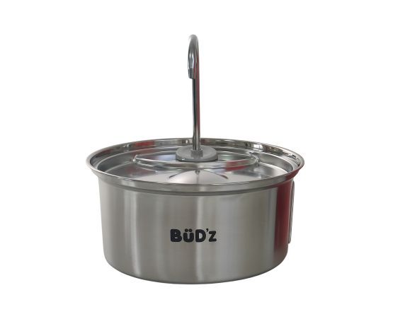 Bud'z - Fontaine Aquabüdz en acier inoxydable pour animaux domestiques - 3.2L