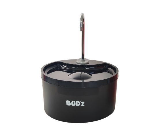 Bud'z - Fontaine Aquabüdz pour animaux domestiques - 3.2L, couleur: Noir