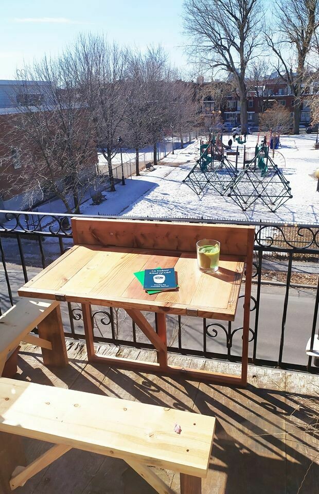 Table de balcon pliante
