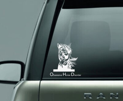 Obsessive Horse Disorder Decal