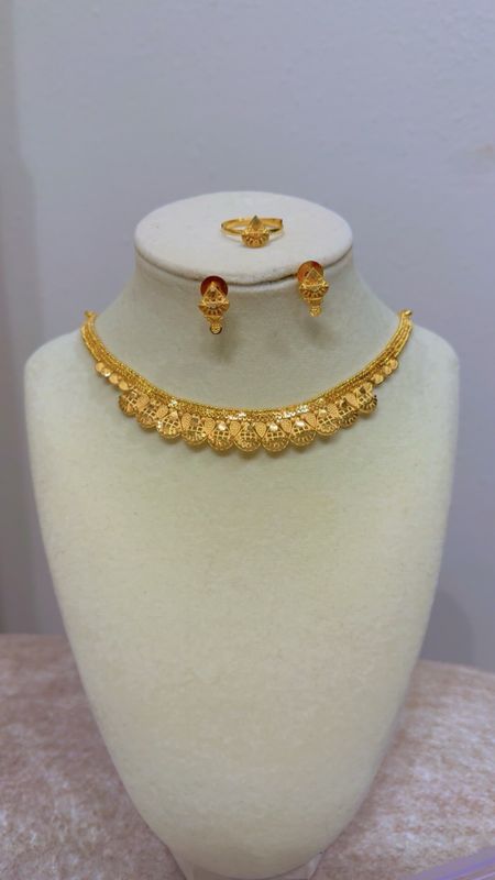 Aisha Premium Gold Plated Necklace Set