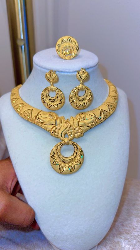 Jainaba Premium Gold Plated Necklace Set