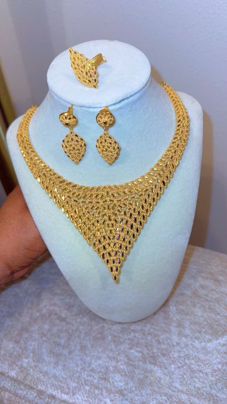 Saffia Premium Gold Plated Necklace Set