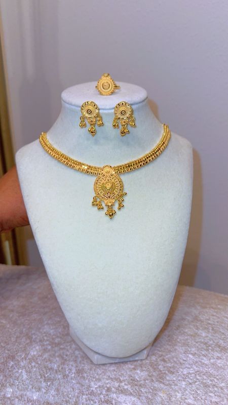 Abby Premium Gold Plated Necklace Set