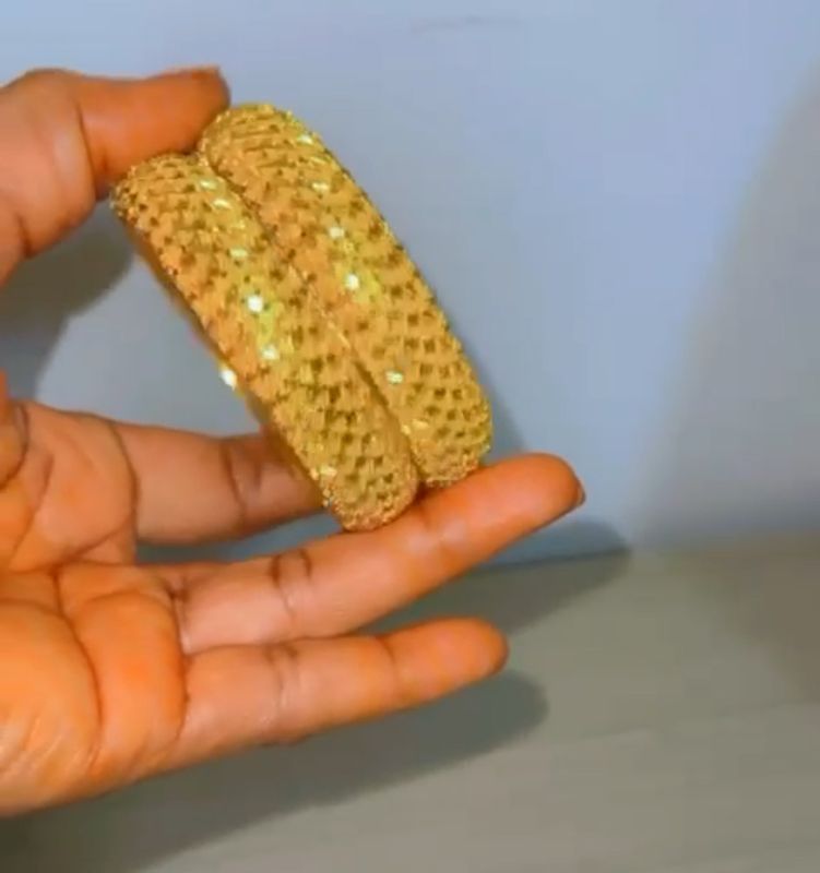 4 PC Gold Plated Bangle Set