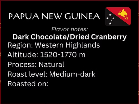 Papua New Guinea, Kindeng Mill, Arusha, Bourbon, Typica; Natural