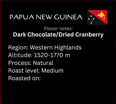 Papua New Guinea, Kindeng Mill, Arusha, Bourbon, Typica; Natural Papua New Guinea, Kindeng Mill, Arusha, Bourbon, Typica; Natural