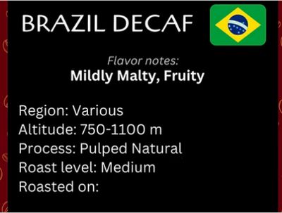Brazil Decaf Brazil Decaf