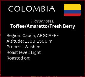 Colombia Argcafee, Cauca