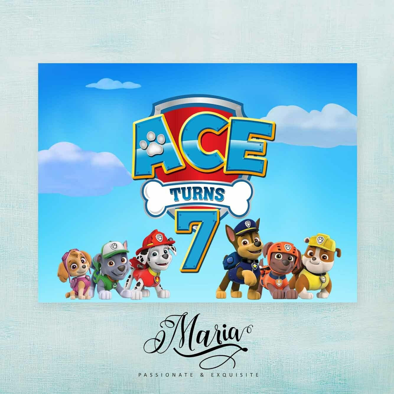 Paw Patrol Banner Birthday Banner