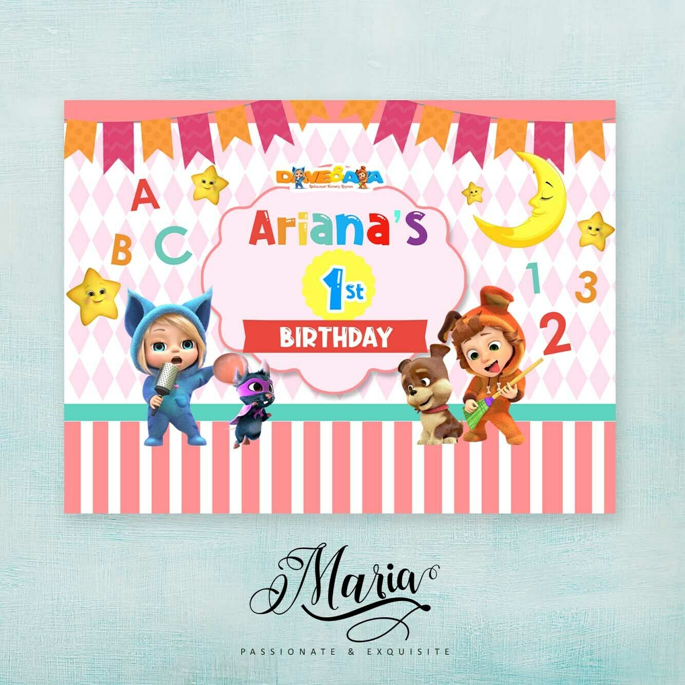 DAVE &amp; AVA Birthday Banner