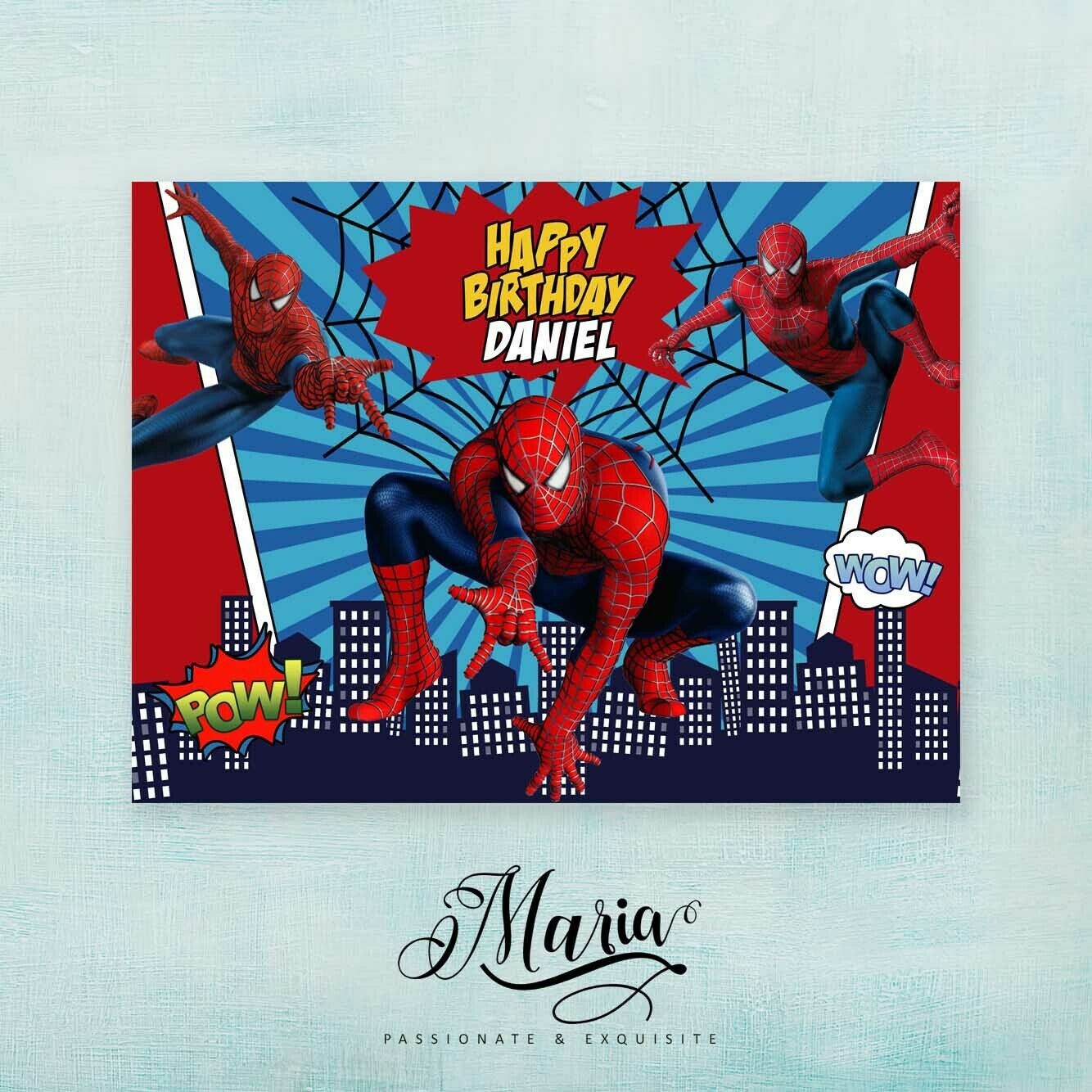 S P I D E R M A N  Birthday Banner