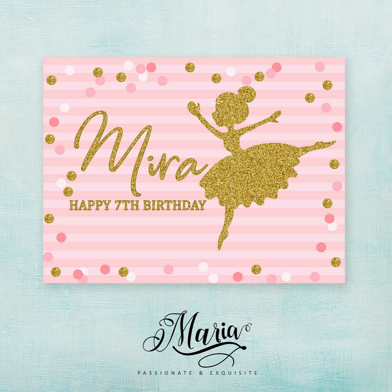 Bellerina Birthday Banner