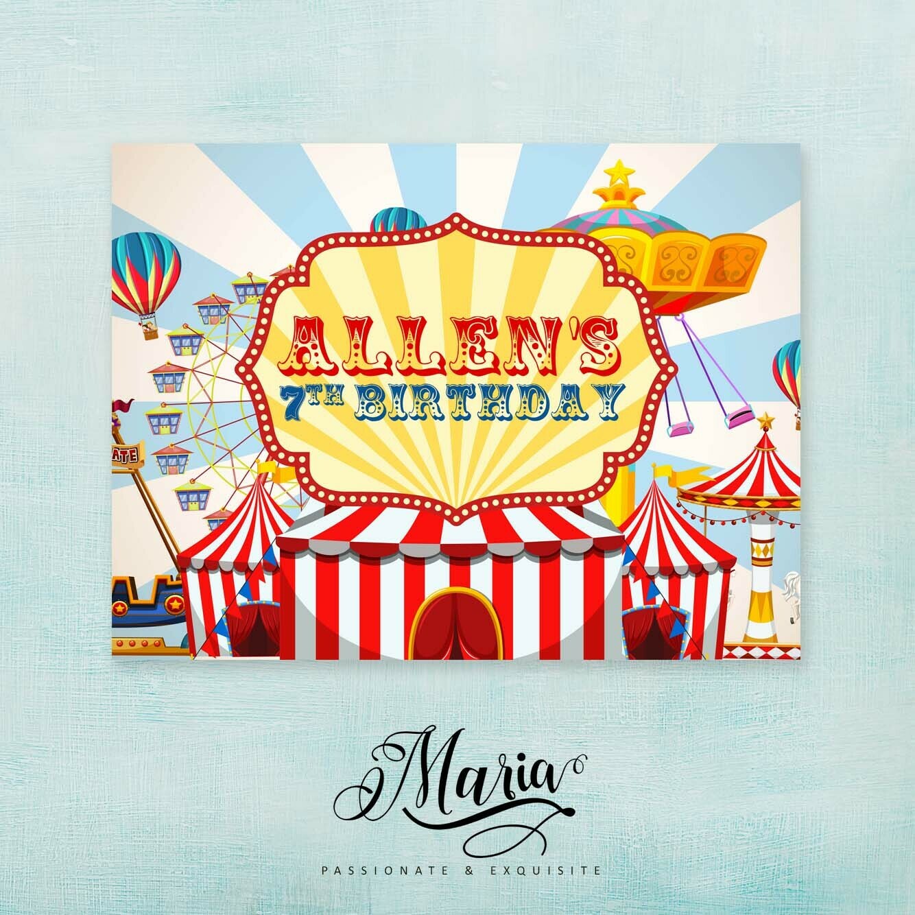 CARNIVAL Birthday Banner