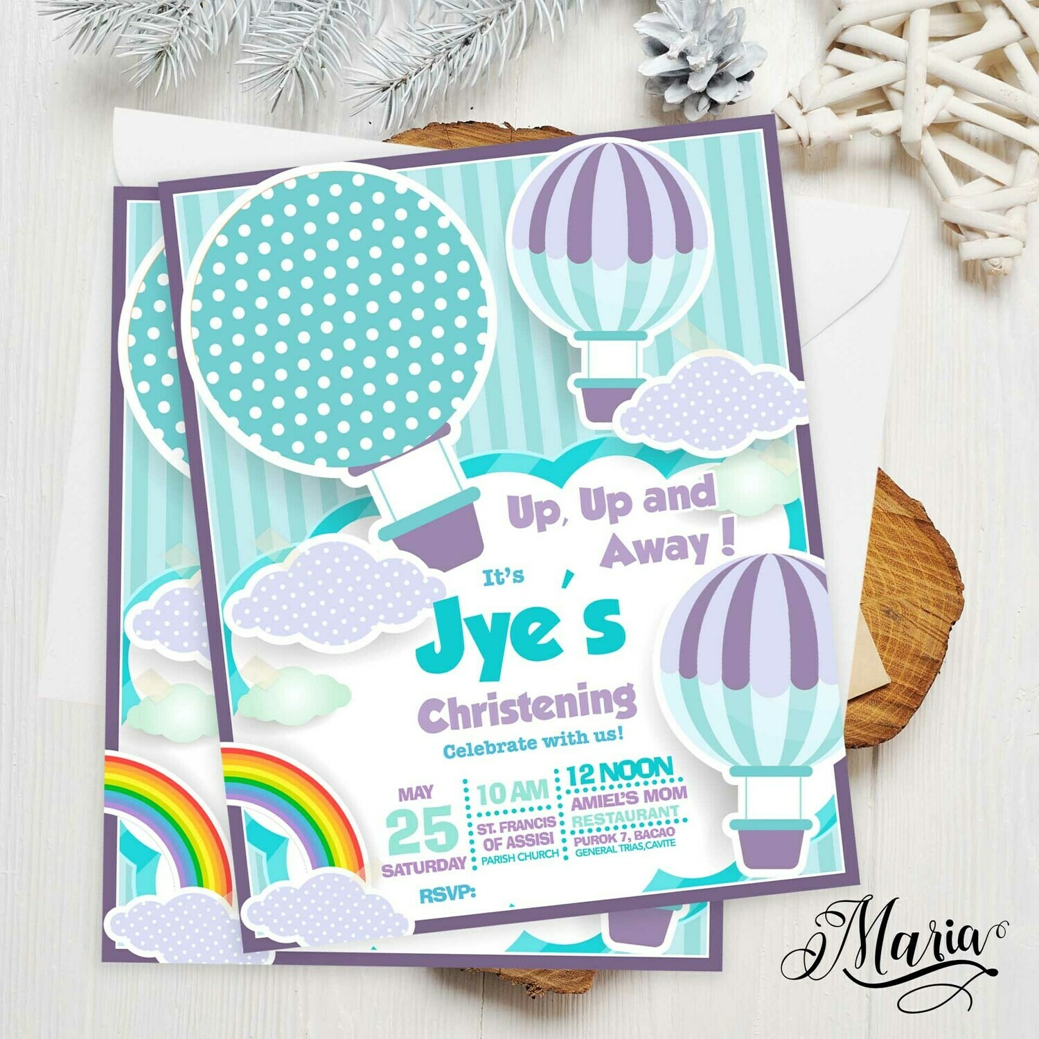 Up Up and Away Invitation Card Set of 14