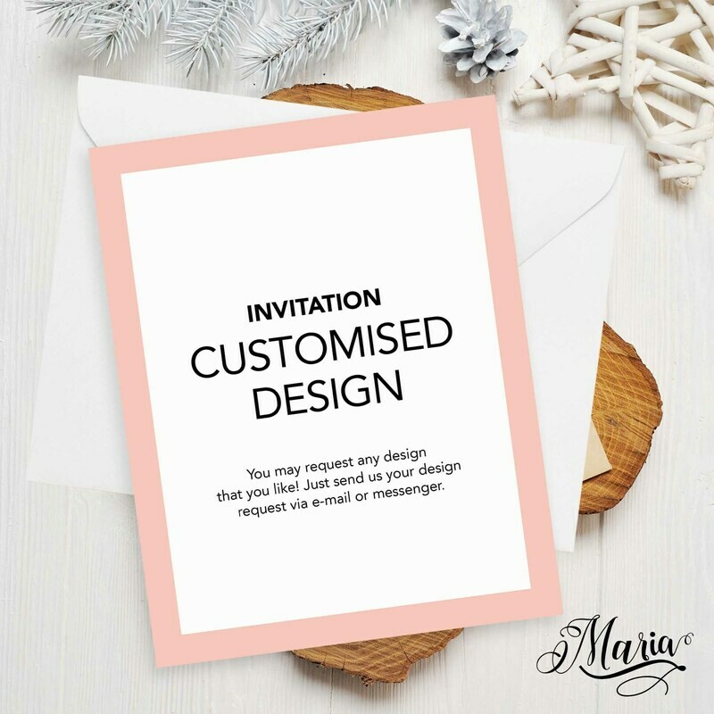 Customized Invitation Cards Set of 14