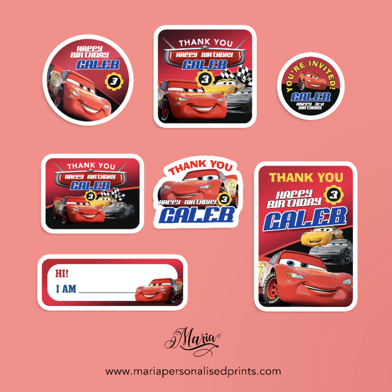 The Cars Personalised Sticker