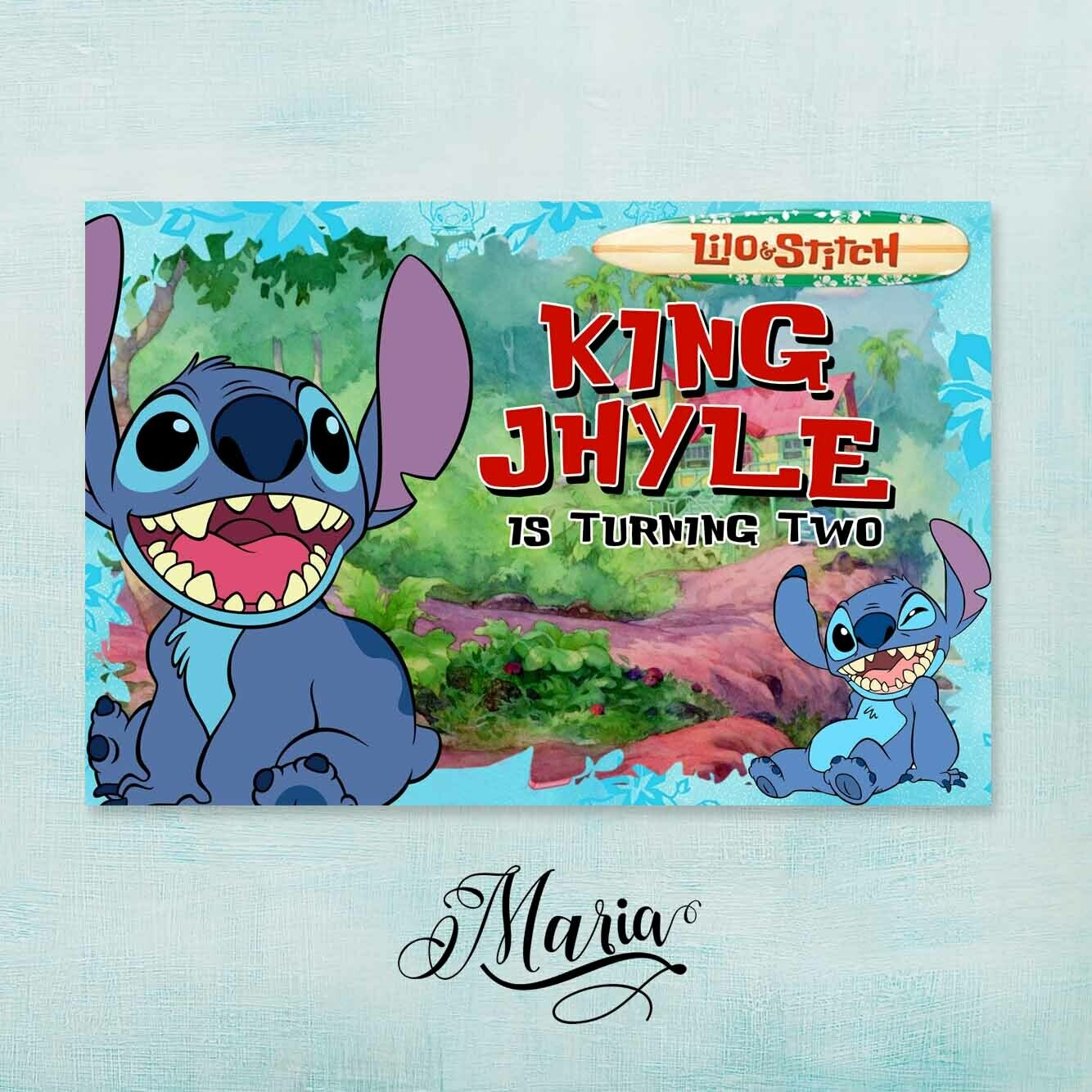 Stitch Birthday Banner