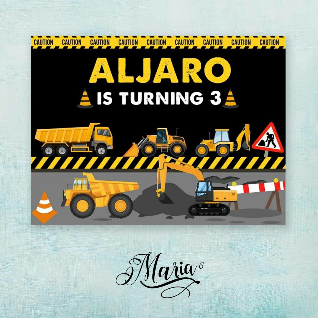 Construction Birthday Banner