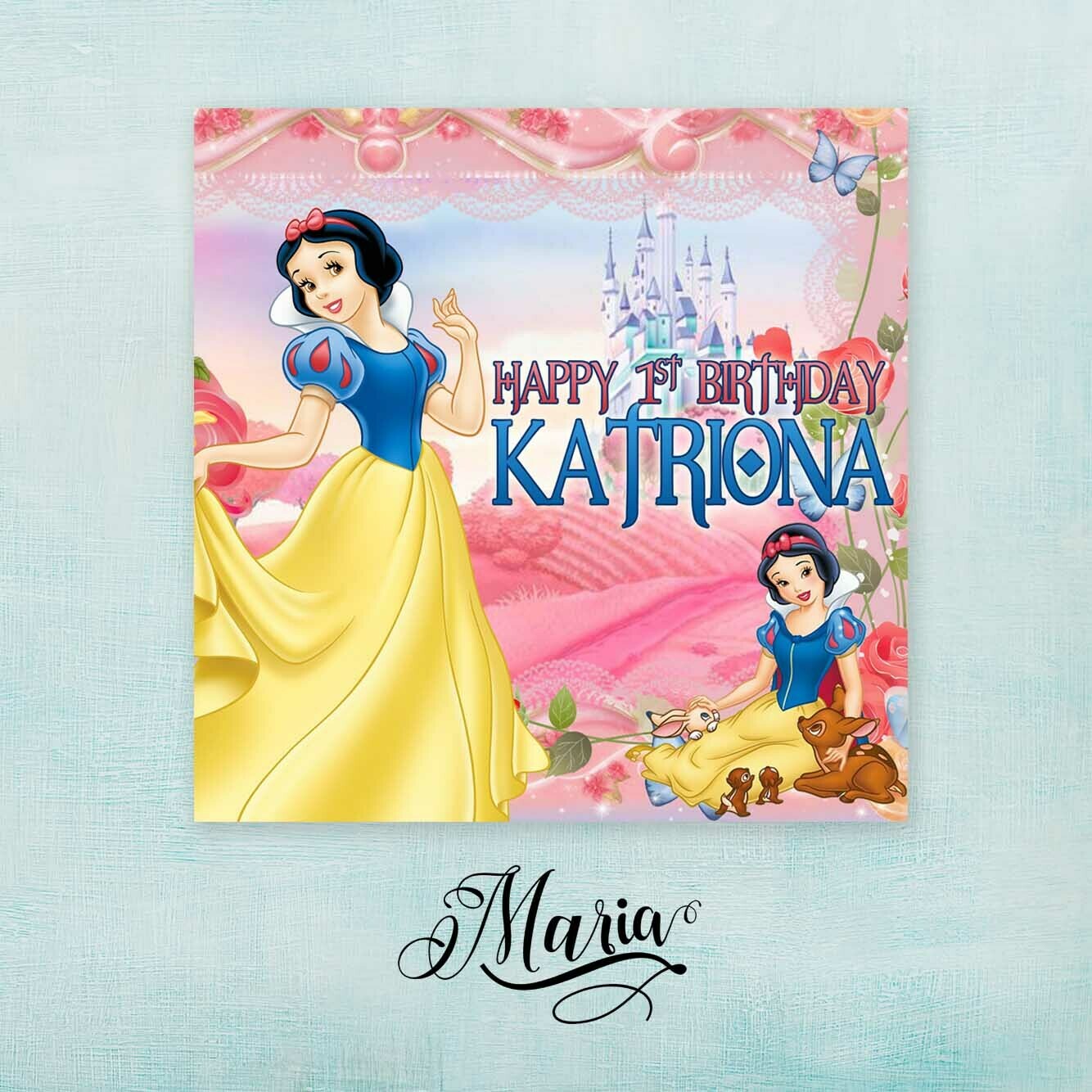 Snow White Birthday Banner