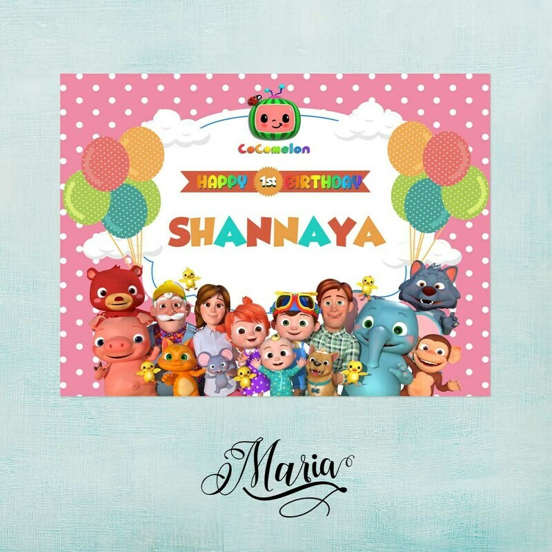 C O C O M E L O N Birthday Banner