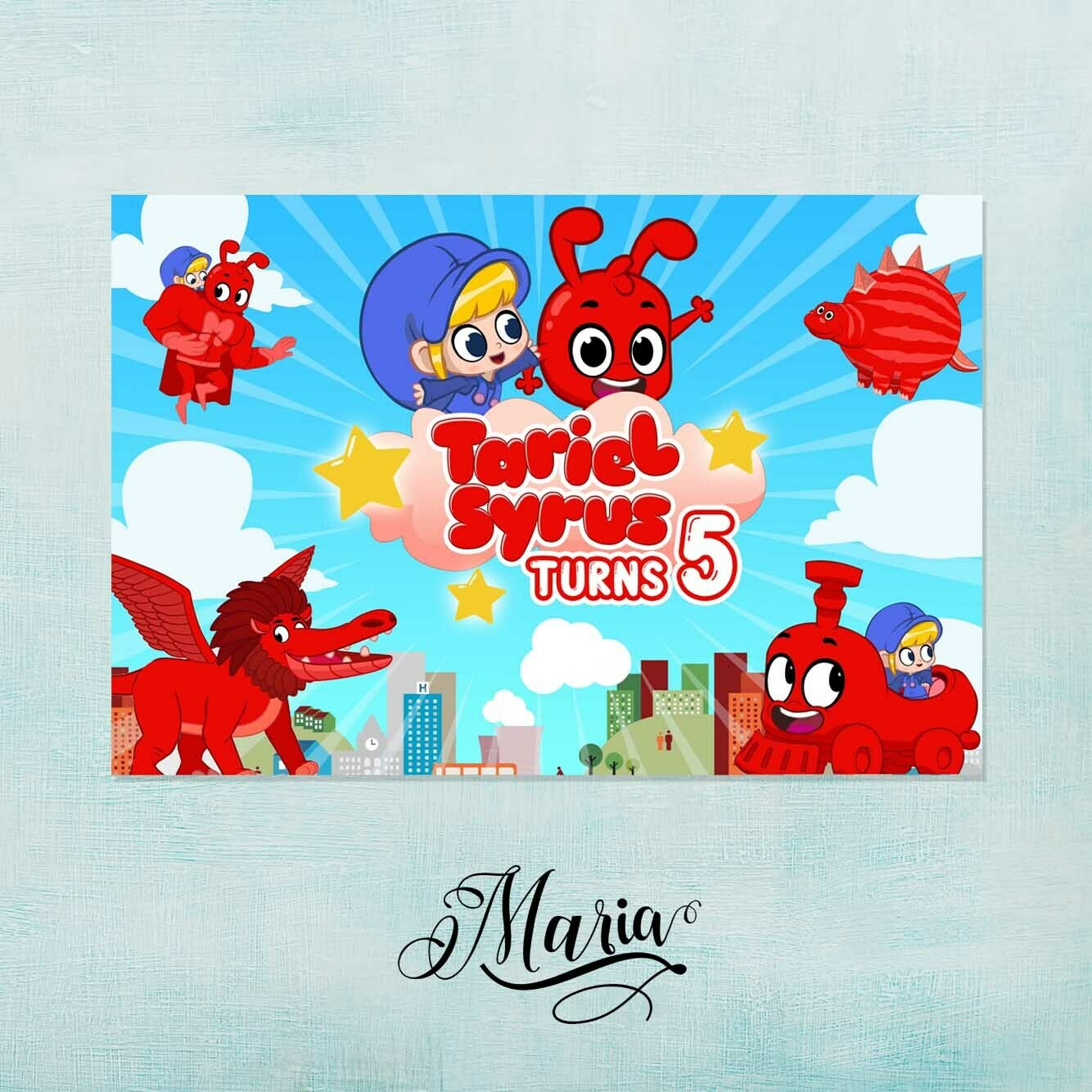 Mila and Mophle Birthday Banner