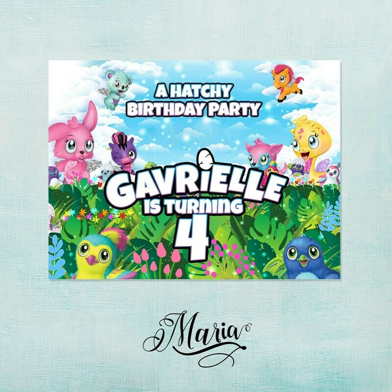 Hatchimals Birthday Banner