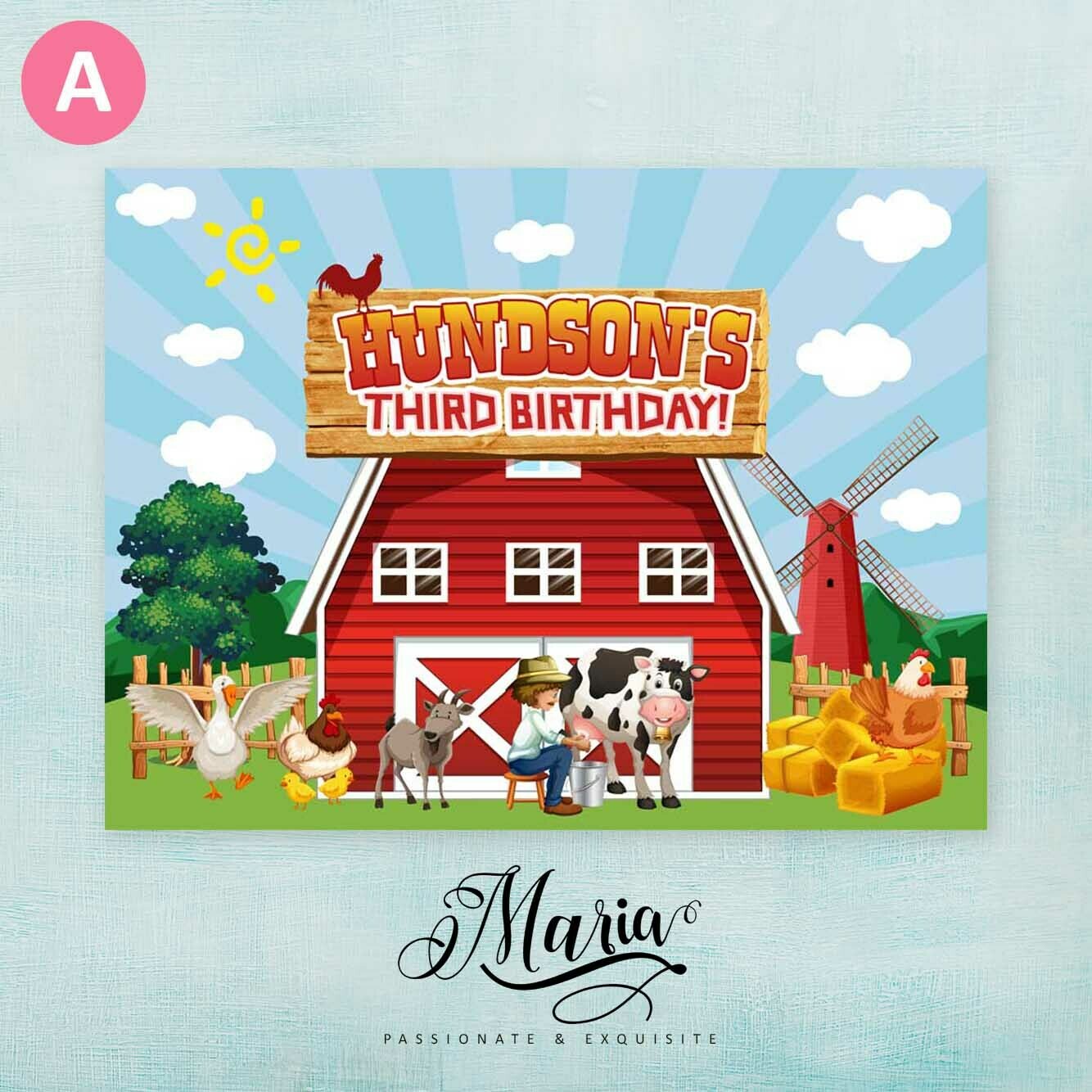 Barn Animal Birthday Banner