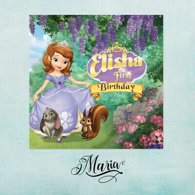 Sofia The First Birthday Banner