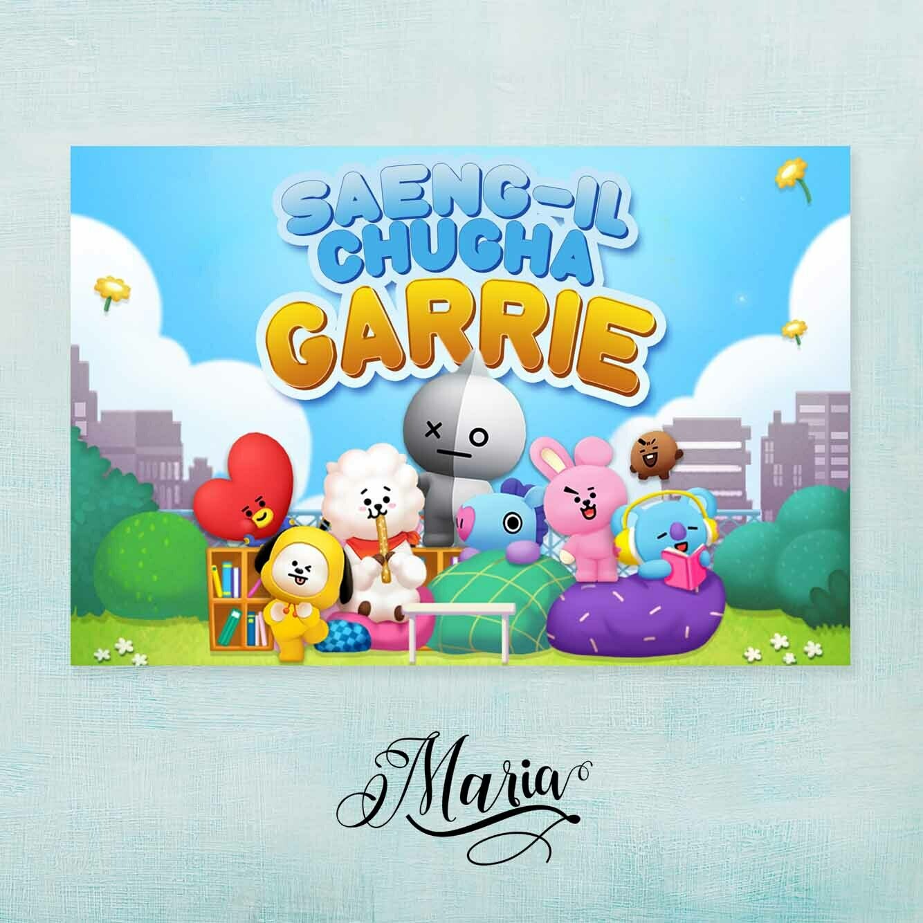 BT21  Birthday Banner, Color: Light