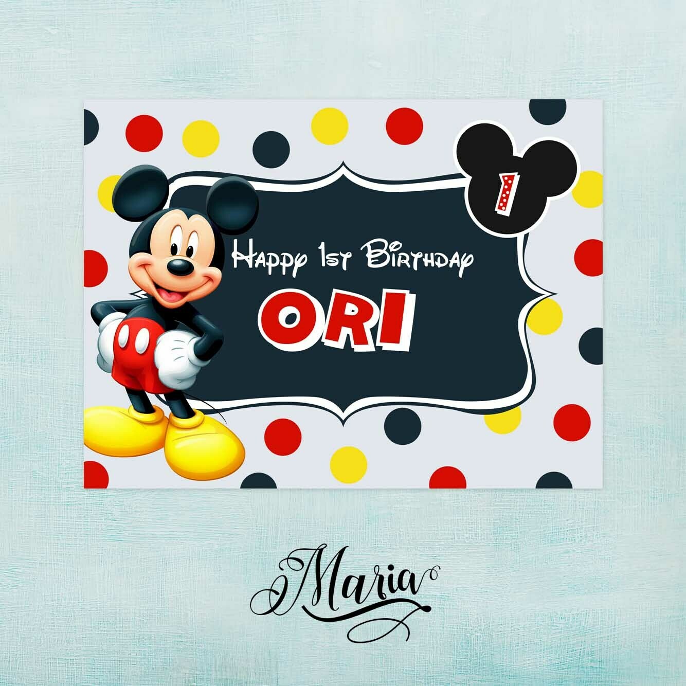 MICKEY MOUSE Birthday Banner