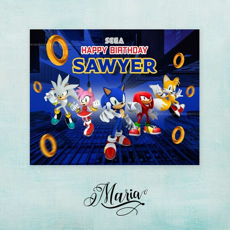 Sonic The Hedgehog Birthday Banner