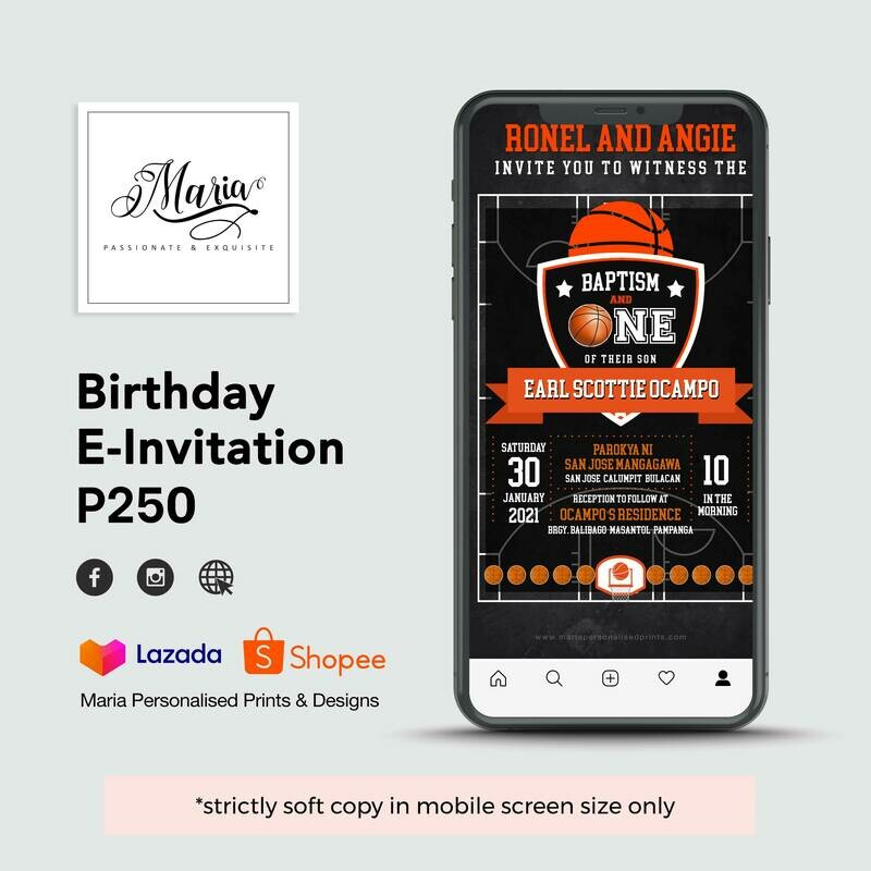 Basketball E-Invitation