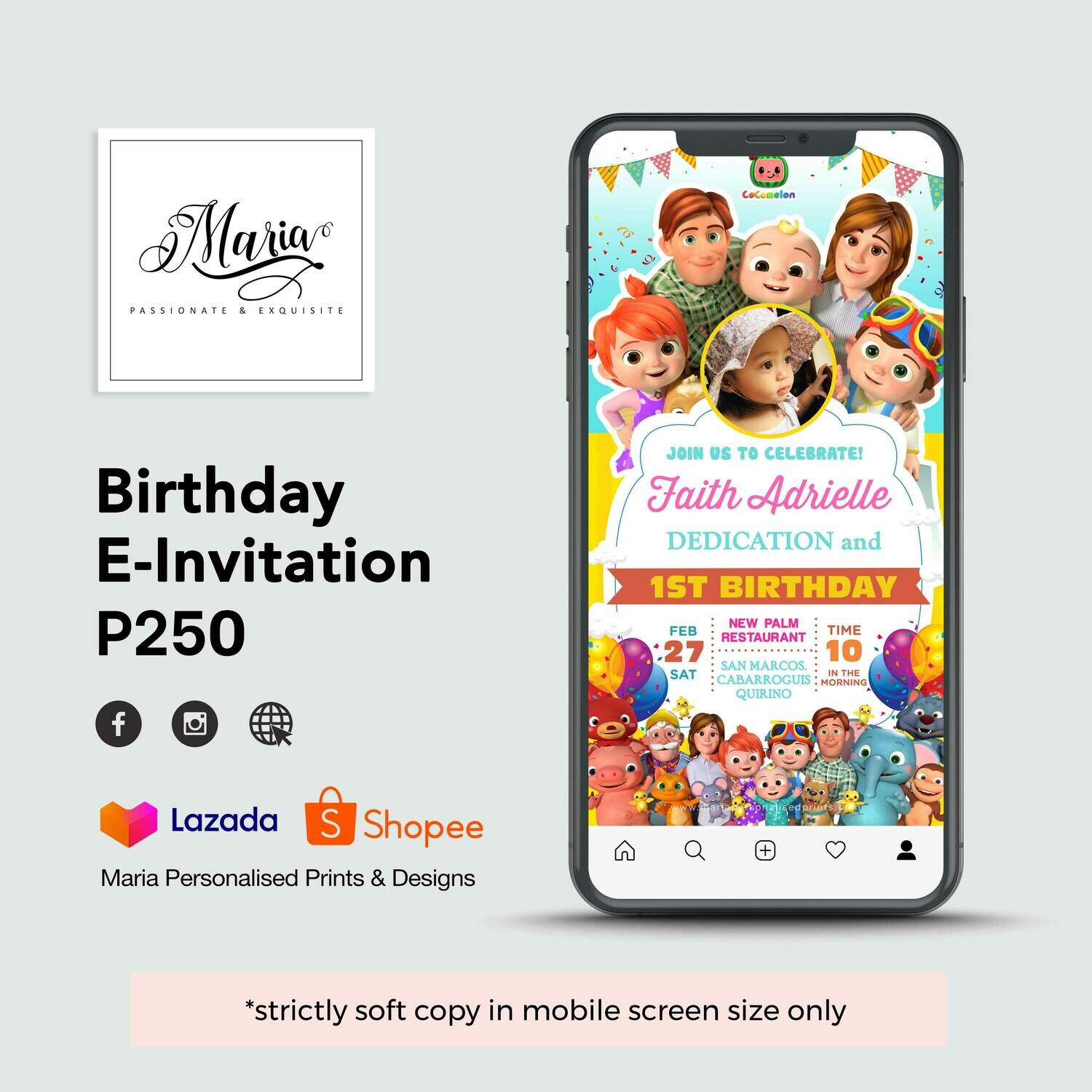 Cocomelon E-Invitation