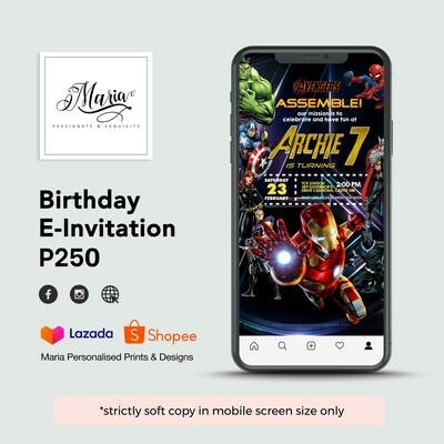 Avengers E-Invitation